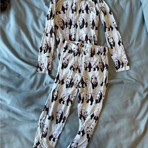Panda Print Kids Pajama Set
